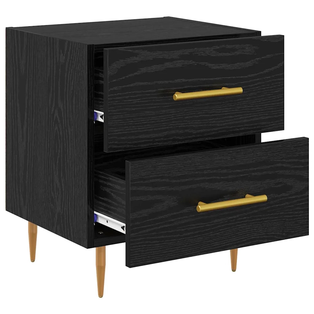 Armadio da Notte 2 pcs Rovere Nero 40 x 35 x 47,5 cm 882000