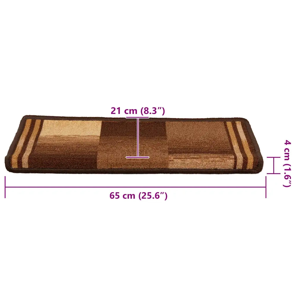 Tappetini per Scale Autoadesivi 5 pz 65x21x4 cm Marroni 149844