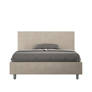 Letto Matrimoniale Large 180x210 cm con Rete e Contenitore Adele Sabbia