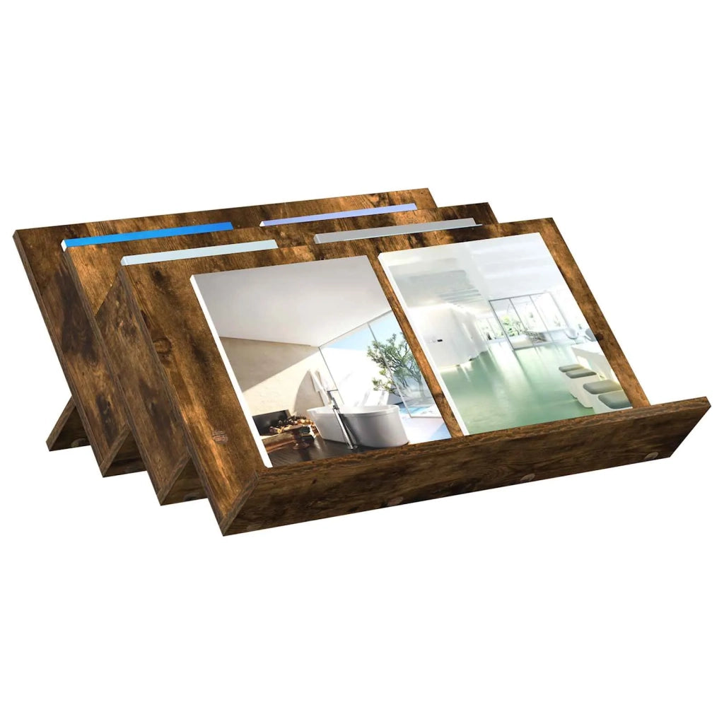 Scaffale per riviste Rovere fum¨¦ 65 x 53 x 28,5 cm CFW5508489