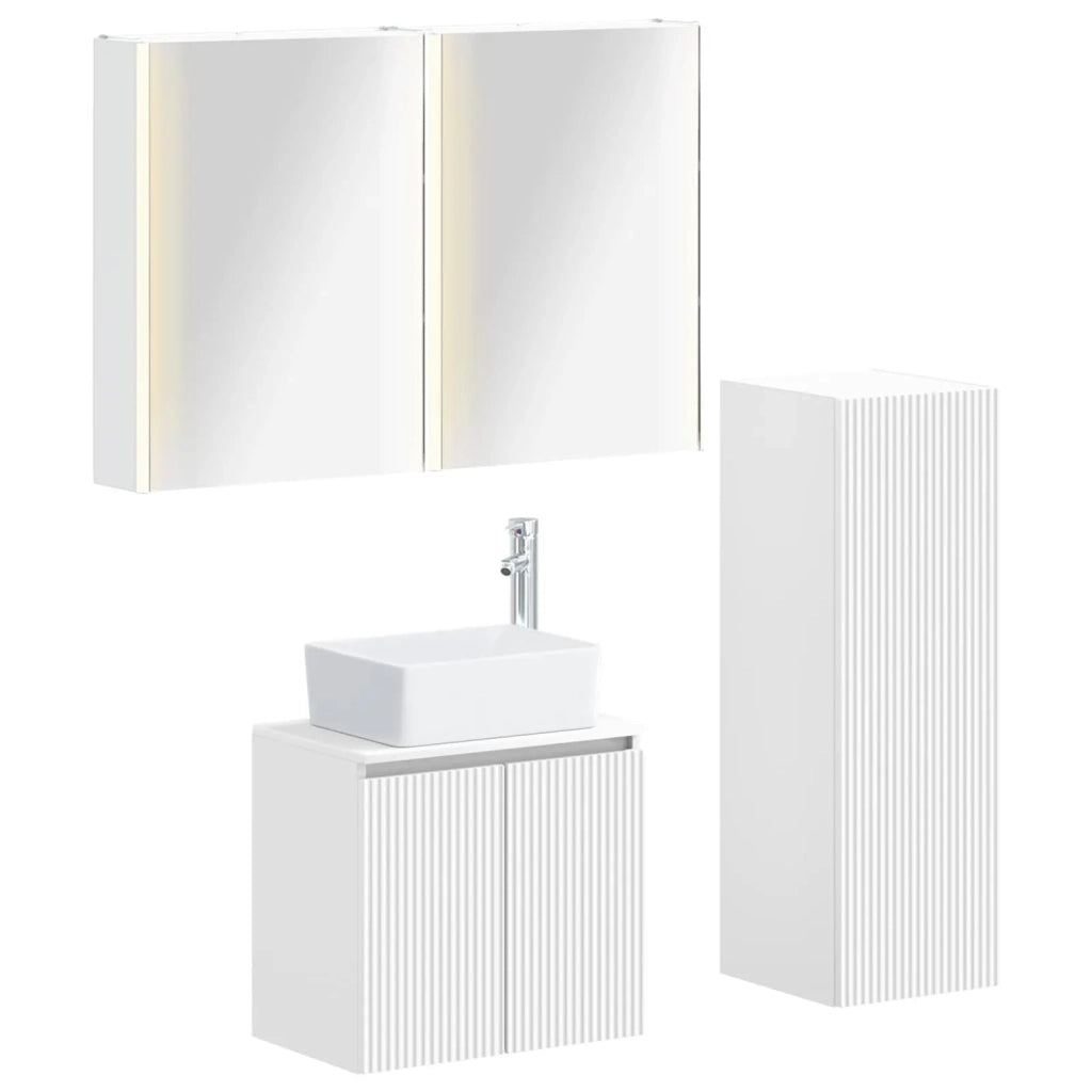 Set di mobili per il bagno 4 pz Bianco 3407447