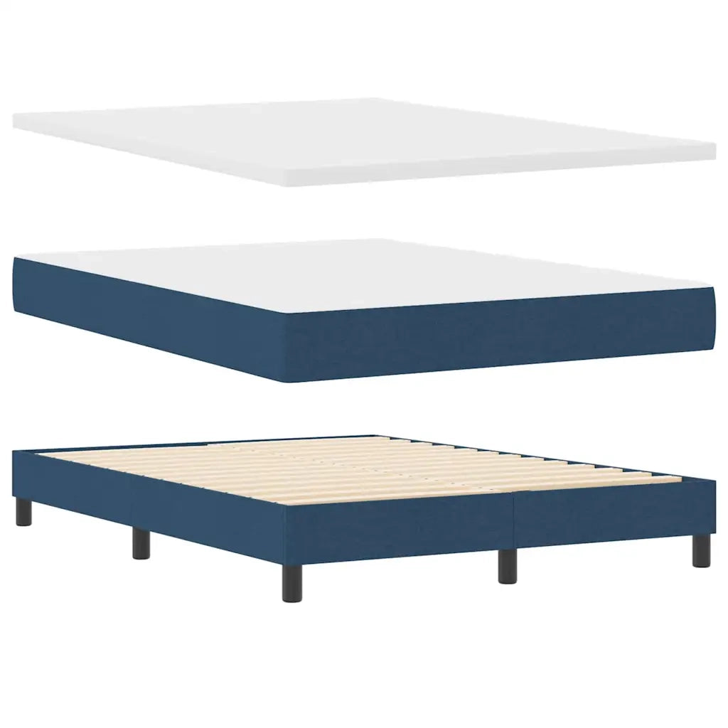 Letto a molle con materasso Blu 160 x 200 cm Tessuto 3340037