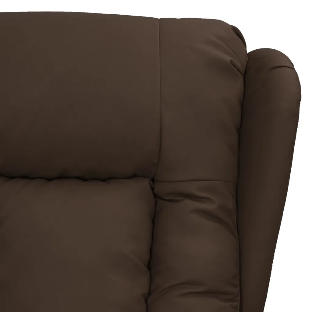 Poltrona Reclinabile Marrone in Similpelle 339069