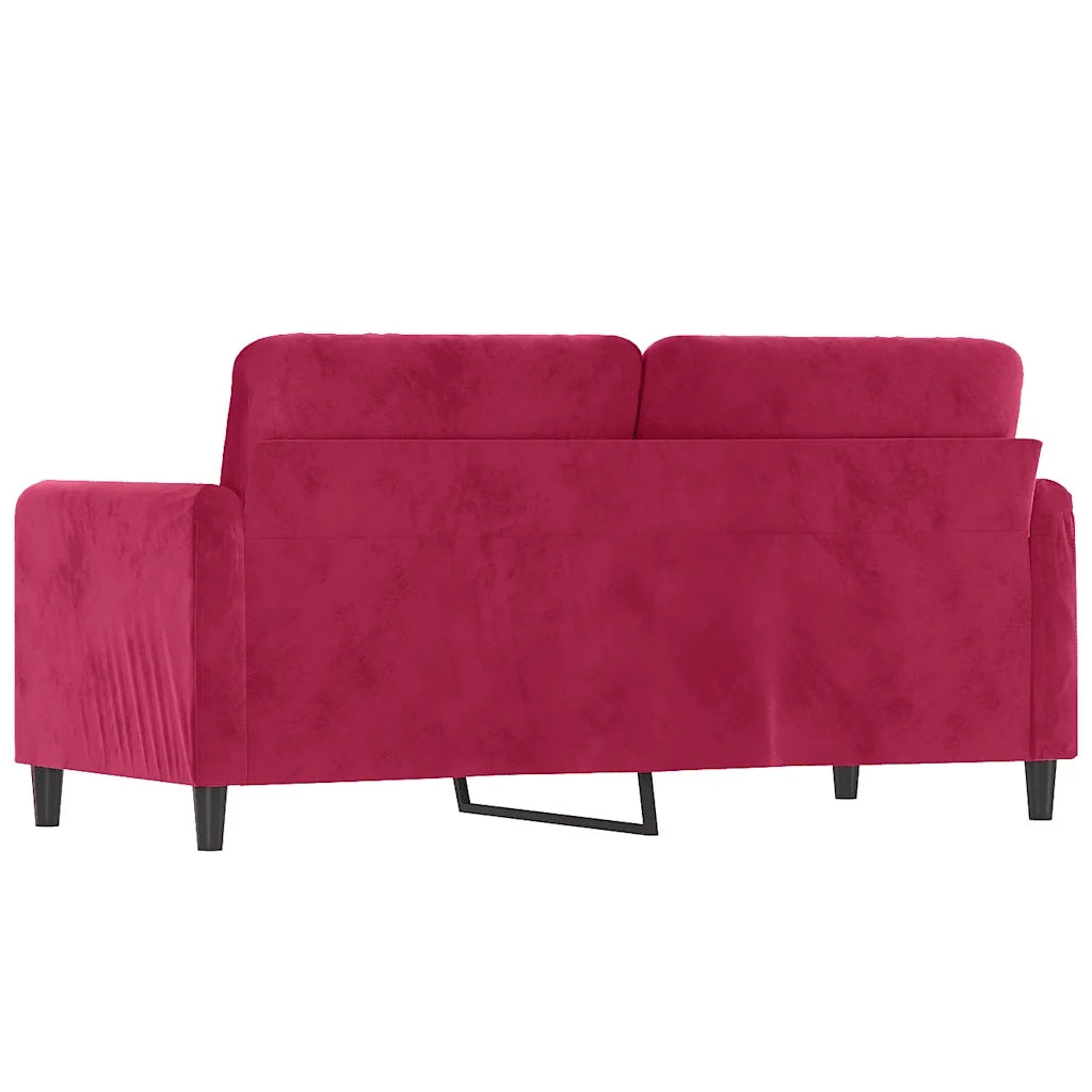 Divano a 2 Posti-Sofa 2 Posti Rosso Vino 140 cm in Velluto 780335