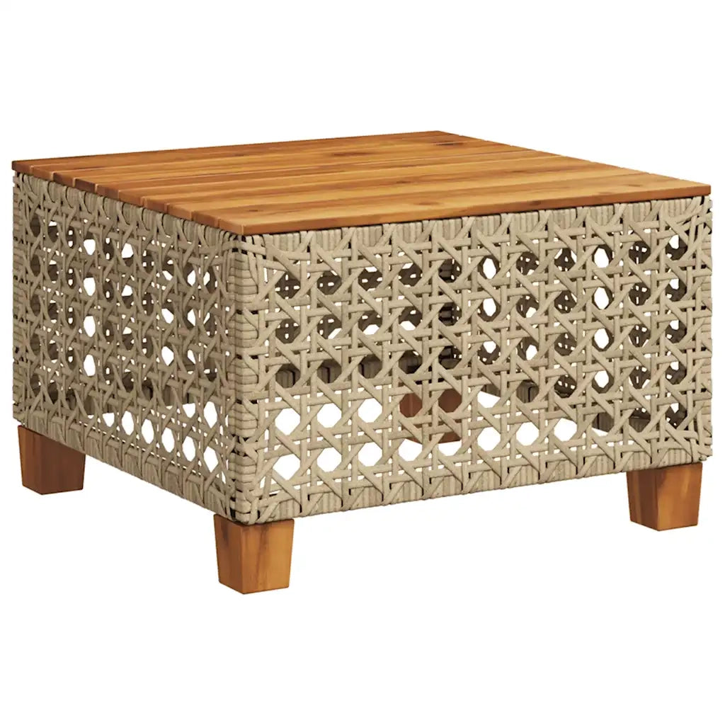 Set Divano da Giardino 9 pz con Cuscini Beige in Polyrattan