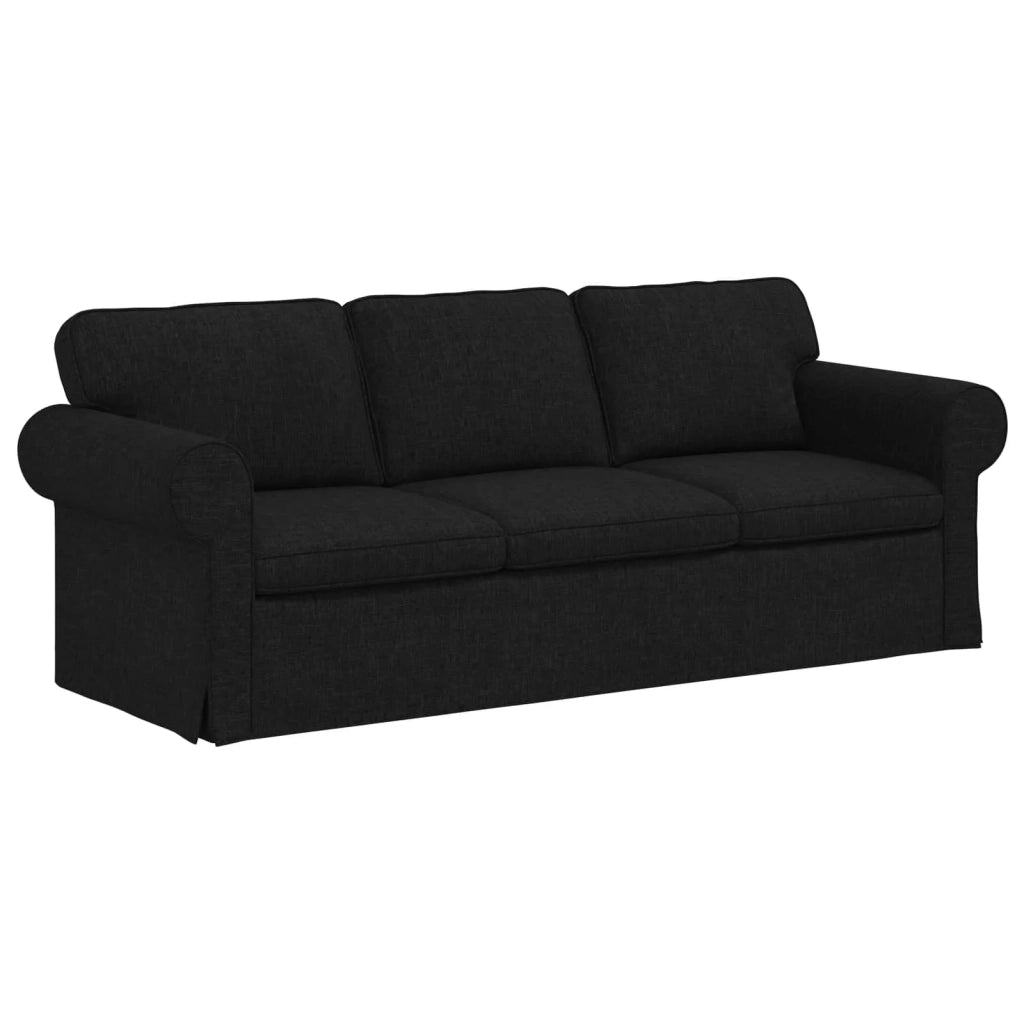 Divano Nero 215 x 82 x 80 cm Tessuto 42024315
