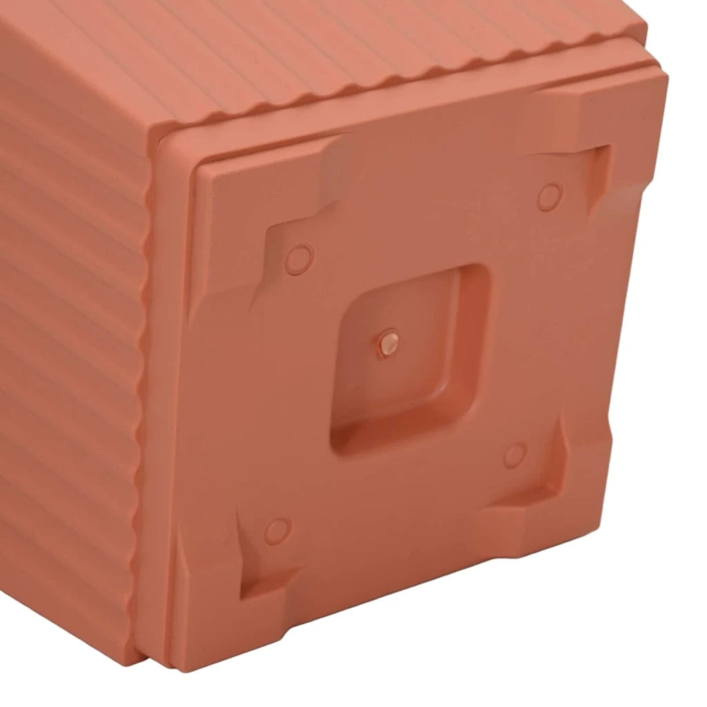 Vasi per Piante 24 pcs Rosso Mattone 33 x 33 x 26 cm Plastica 3403308