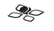 Plafoniera moderna nera oro geometrica LED 30W ILLUMIA