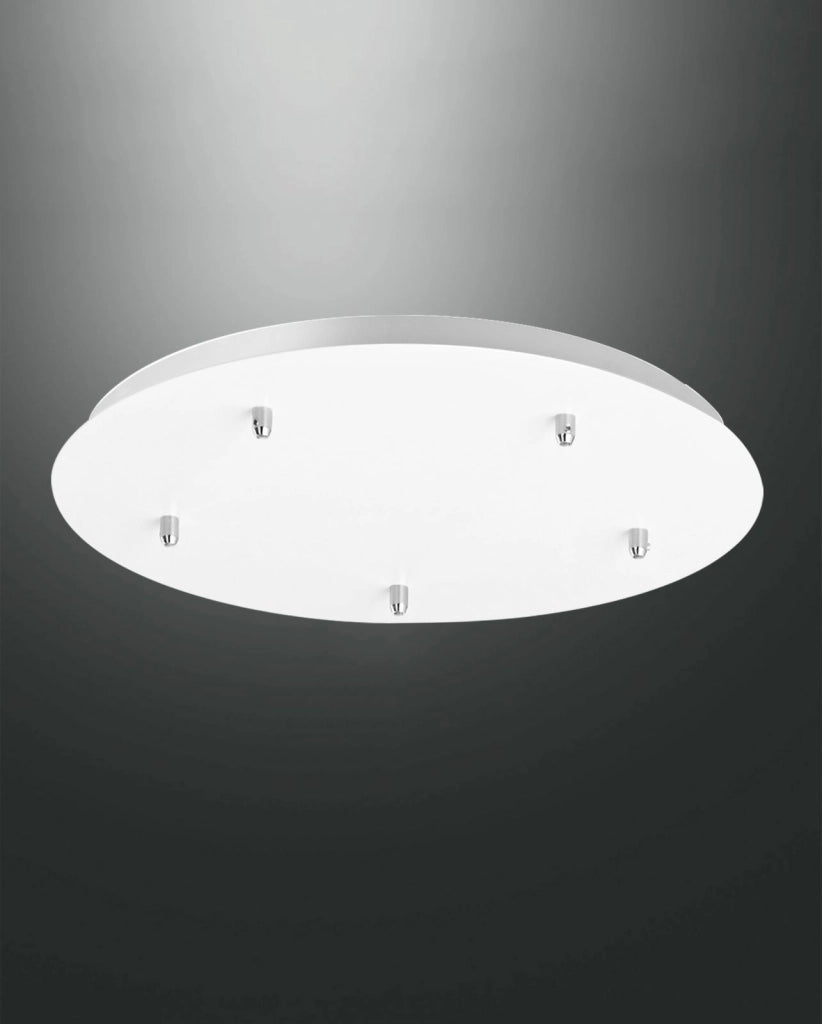 3481-52-102 EDISON MONTATURA BIANCA TONDA 5 FORI D.50cm