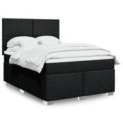 Giroletto a Molle con Materasso Nero 160x200 cm in Tessuto 3290534