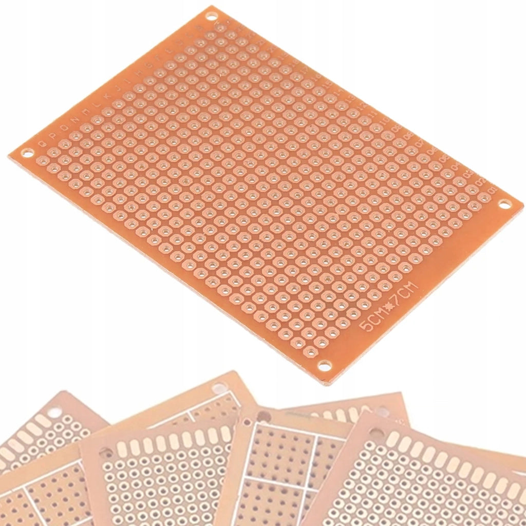 Piastra Prototipo Universale 50x70 mm – Montaggio THT, Fori 2,54 mm | Elettronica Fai-da-te | Alta Qualità, Versatilità