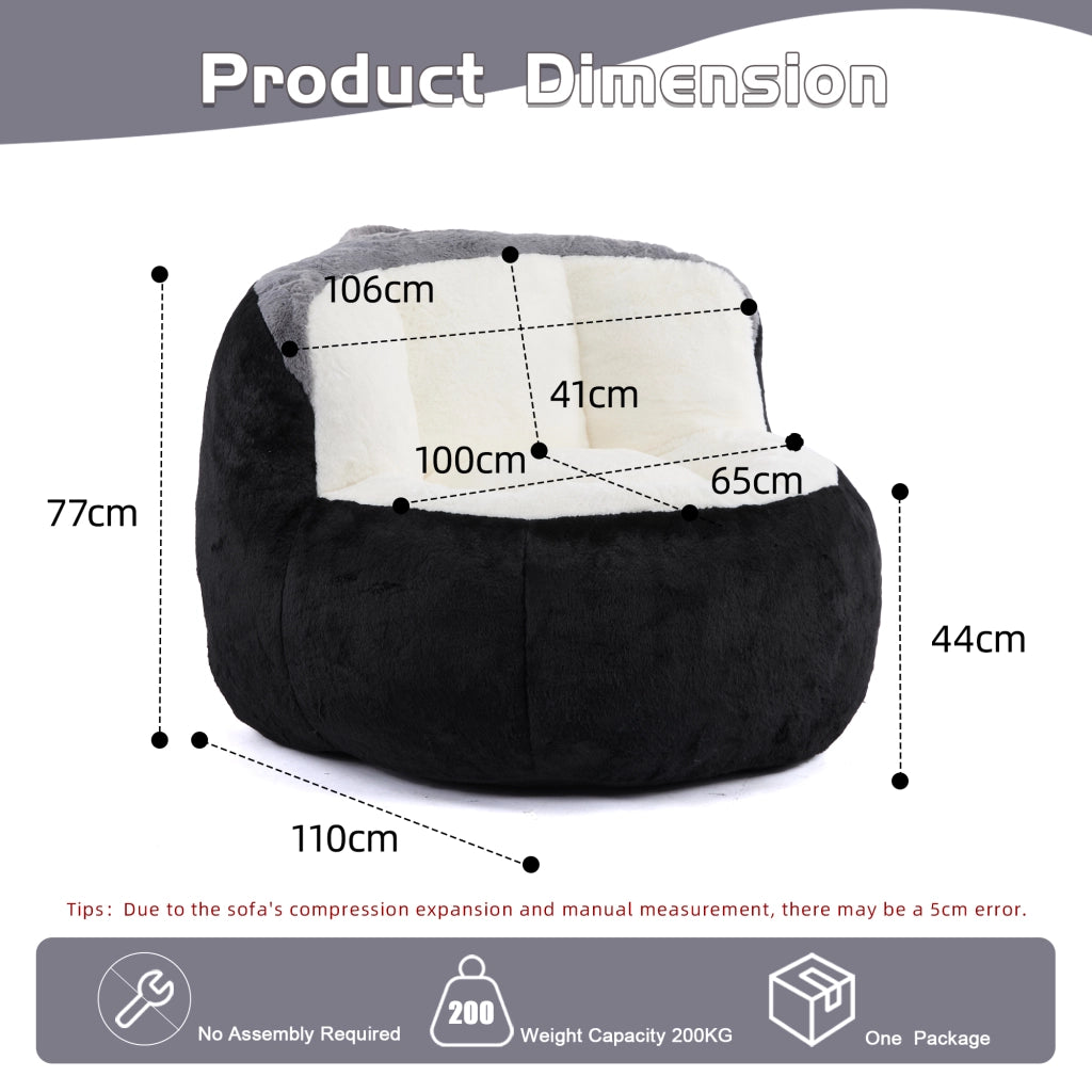 Divano a sacco ¨C Minimal ¨C Nero+Bianco+Grigio