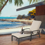 Sedia Sdraio da Giardino con Cuscini ¨C MINIMAL ¨C Alluminio, Beige