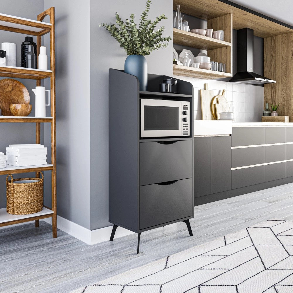 Mobile multiuso con cassetti Gorki colore antracite