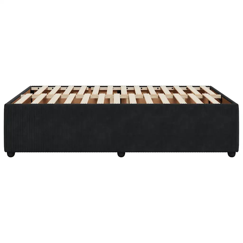 Giroletto senza Materasso Nero 120x190 cm Velluto 3284996