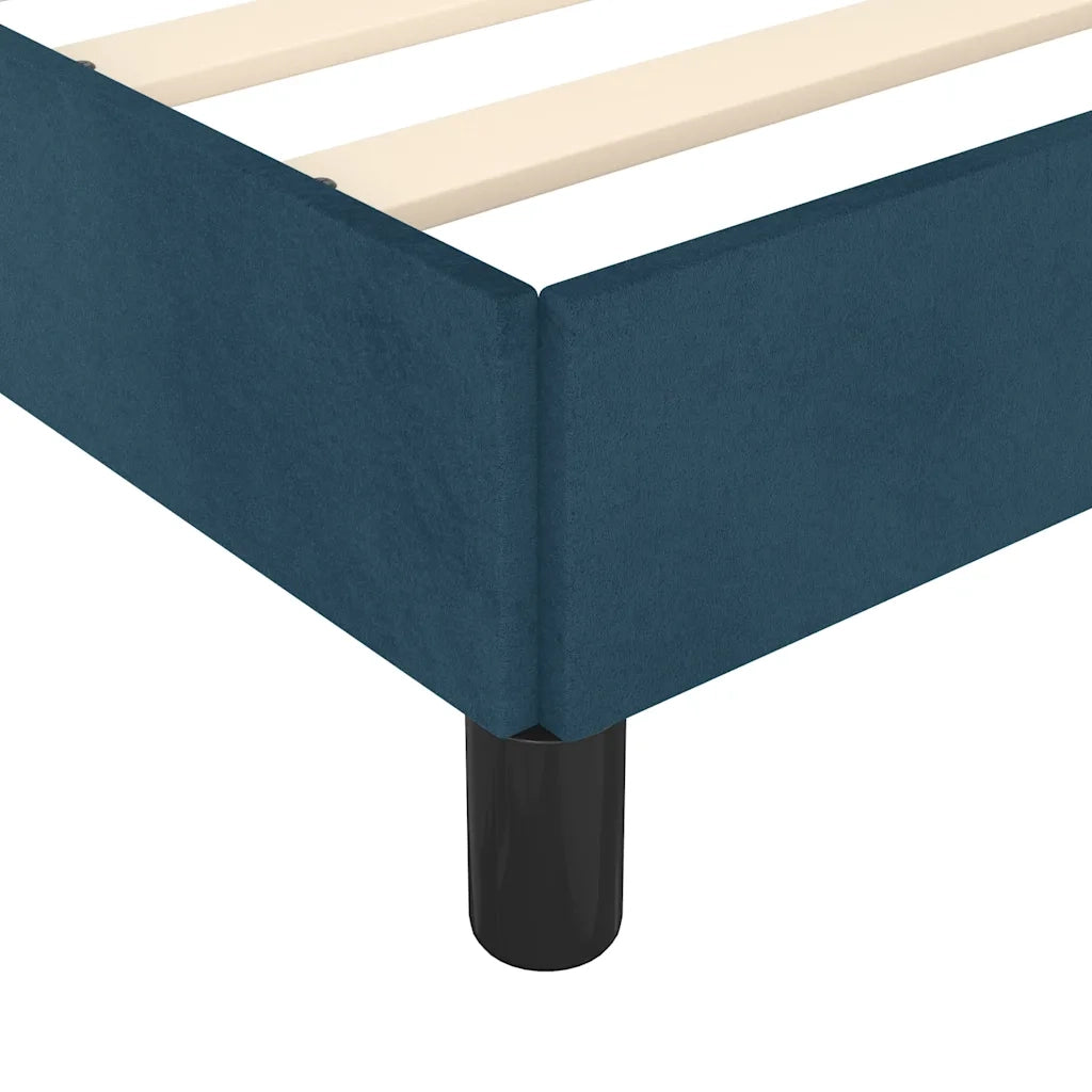 Giroletto senza Materasso Blu Scuro 90x200 cm in Velluto 346956