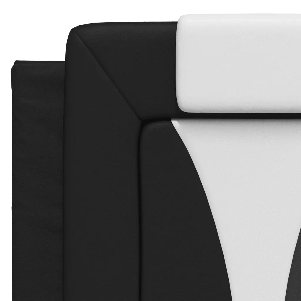 Cuscino Testiera Viana Nero e Bianco 152 cm in Similpelle 374823