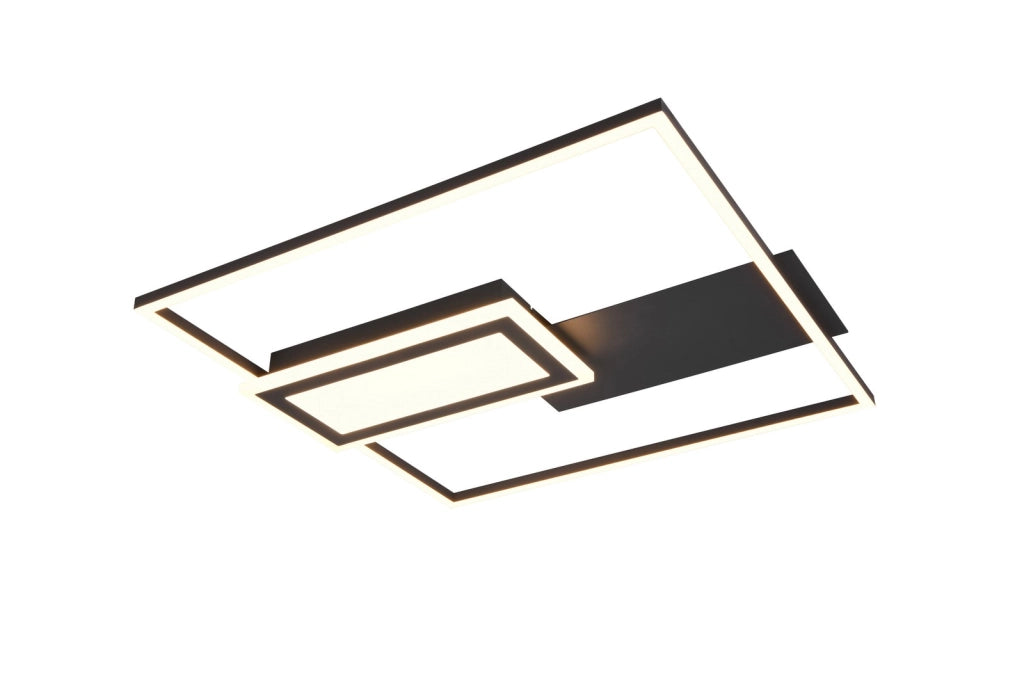 Lampada da soffitto LED 32W nera geometrica SPIRO RL