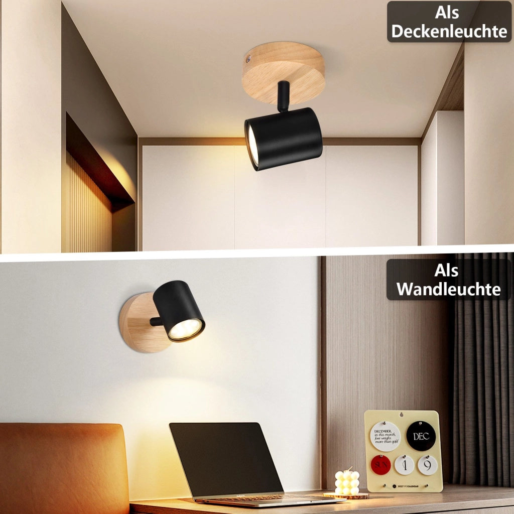 ZMH Faretto da soffitto 1 luce GU10 girevole 350° per corridoio