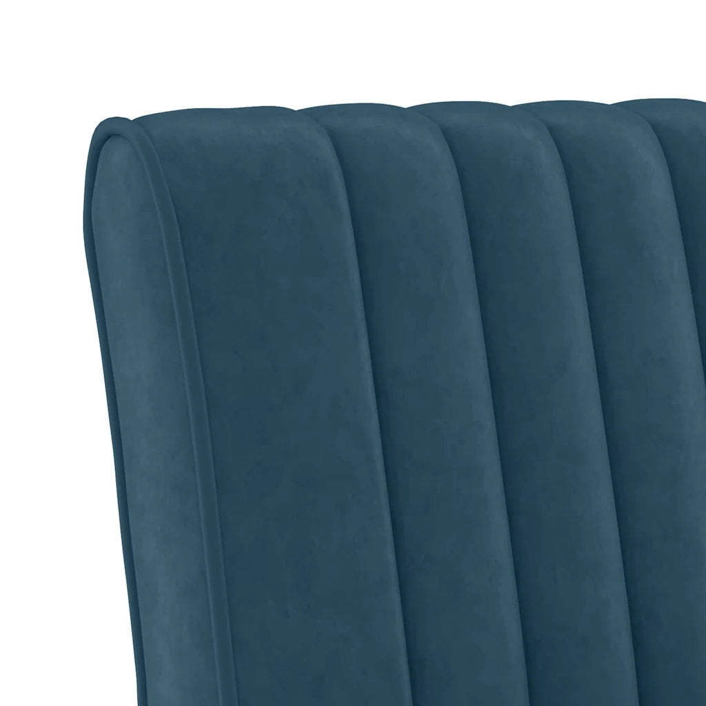 Poltrona | Sedia Pantofola Blu in Velluto