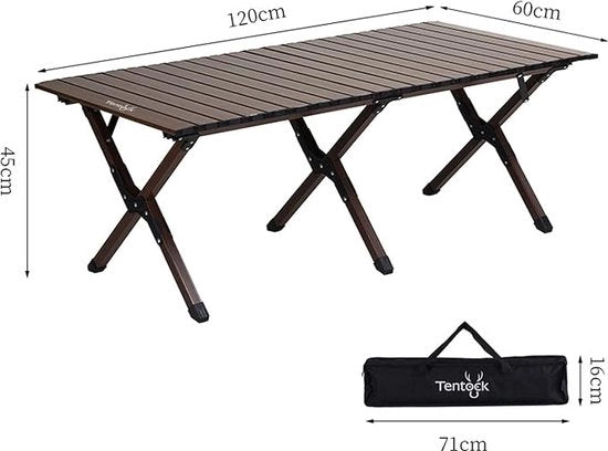 Tavolo da campeggio, pieghevole, tavolo da picnic, capacità di carico e stabilità, 90 x 60 x 45 cm;