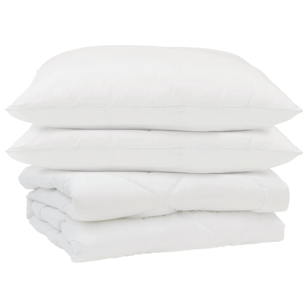 Piumone | Duvet Estivo con cuscino 3 pz Bianco Microfibra