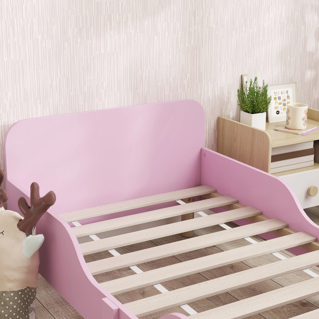 Letto singolo per bambini ¨C Minimal ¨C MDF rosa