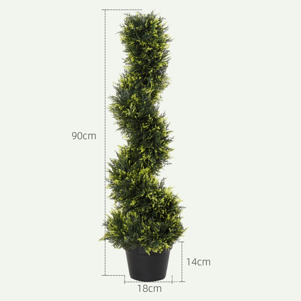 Pianta Spiralata Artificiale ¨C Minimal ¨C 90 cm Verde