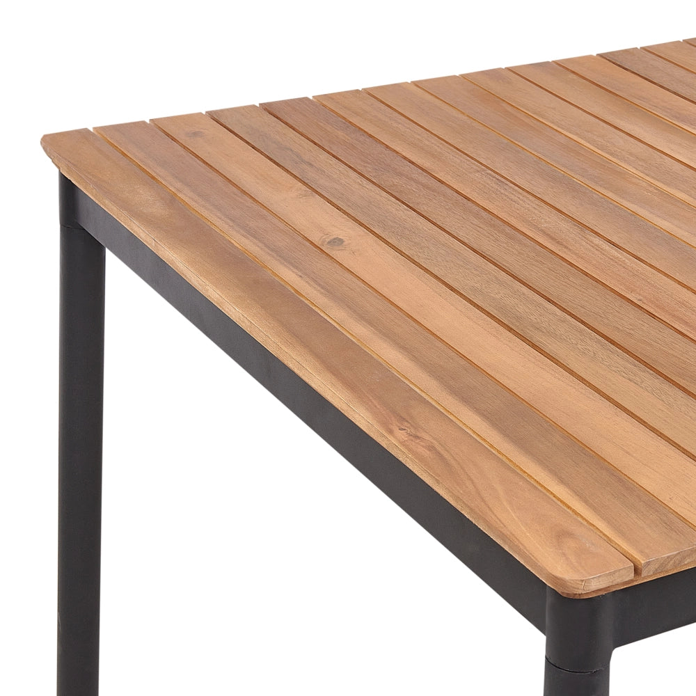 Set da pranzo da giardino rustico a 6 posti Tavolo da esterno e Sedie con braccioli stile rustico