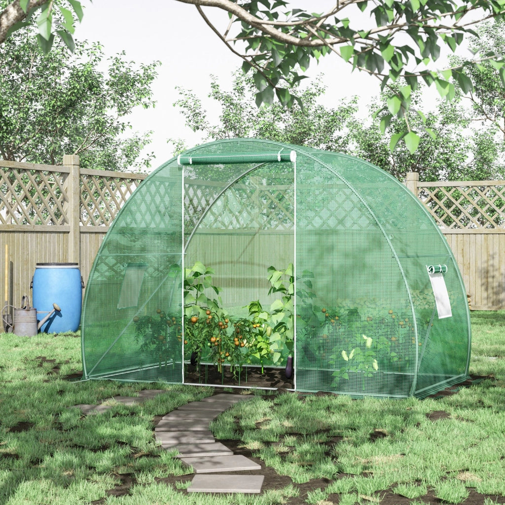 Serra da Giardino in Acciaio con Finestre ¨C Minimal ¨C Verde 1.5x3x2m