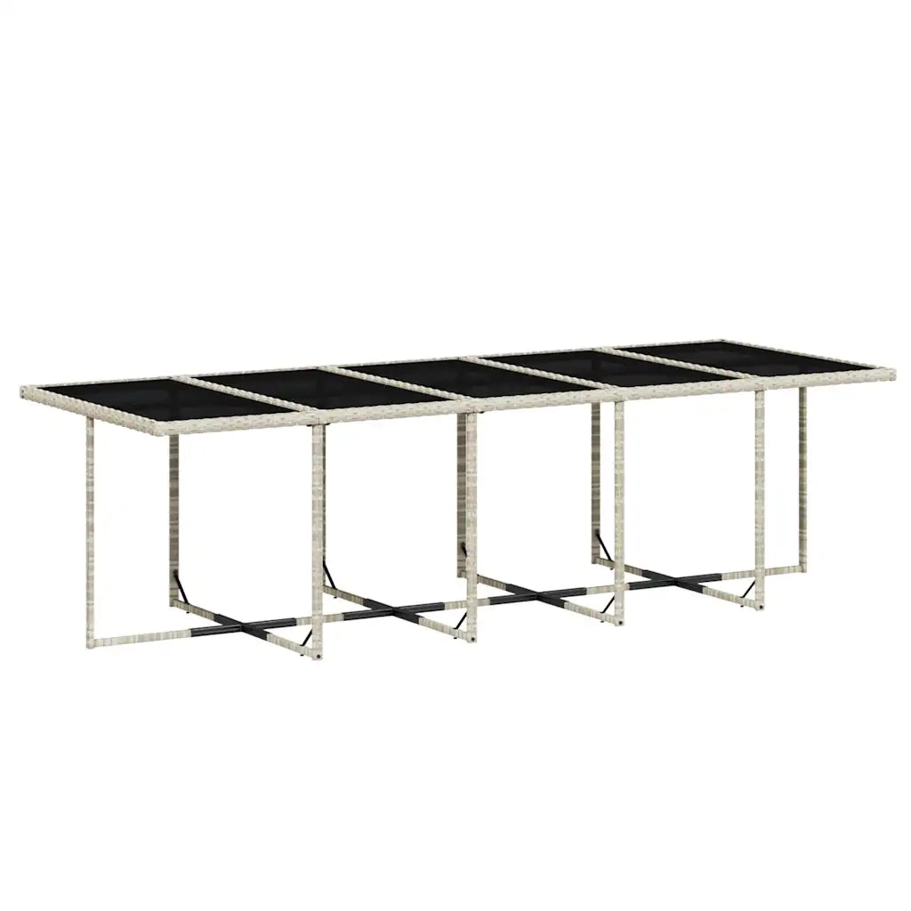 Set da Pranzo da Giardino 15 pz con Cuscini Grigio Polyrattan 3211535