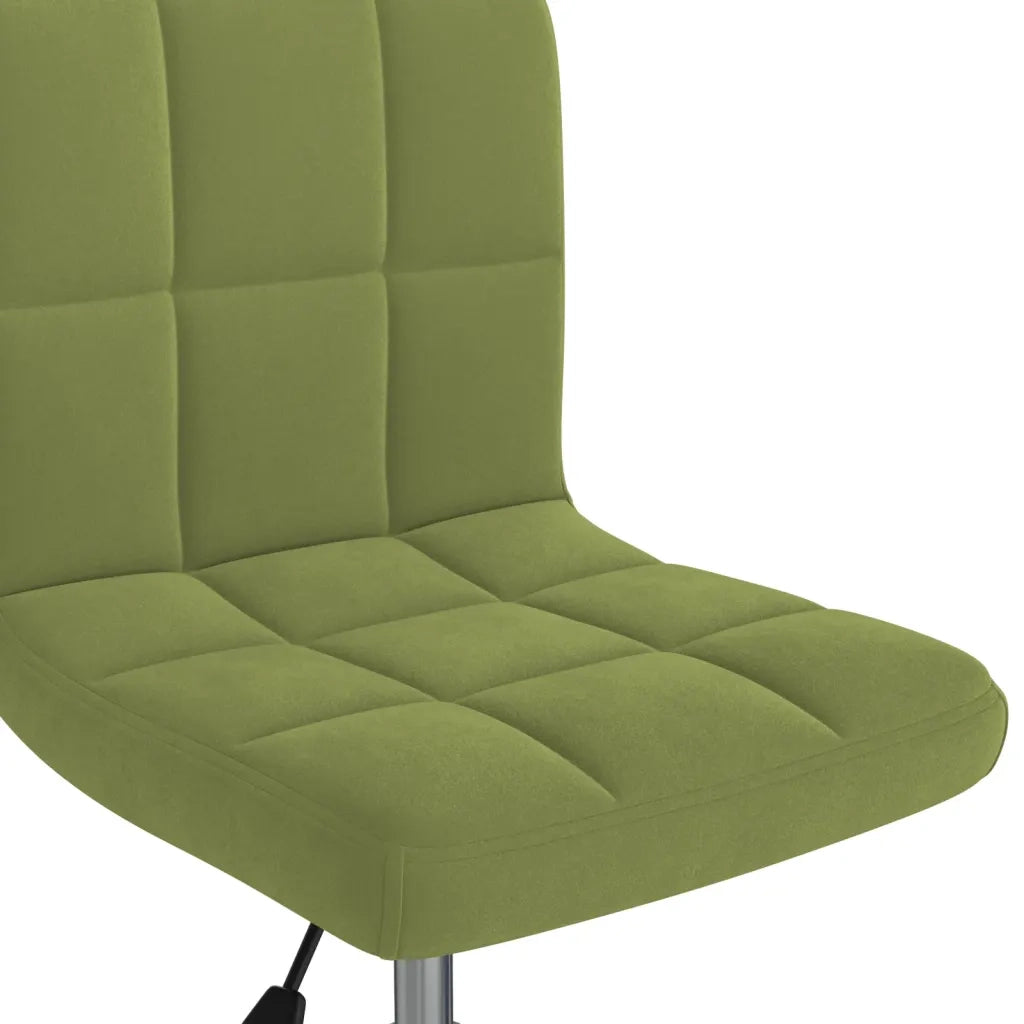 Sedia da Ufficio Girevole Verde Chiaro in Velluto 334358