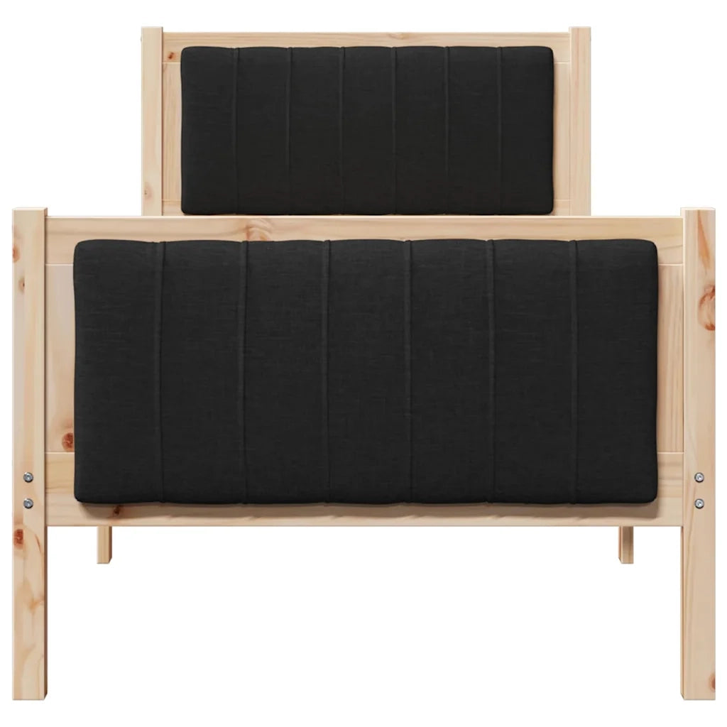 Struttura del Letto con testiera Marrone e nero 80 x 200 cm 878501