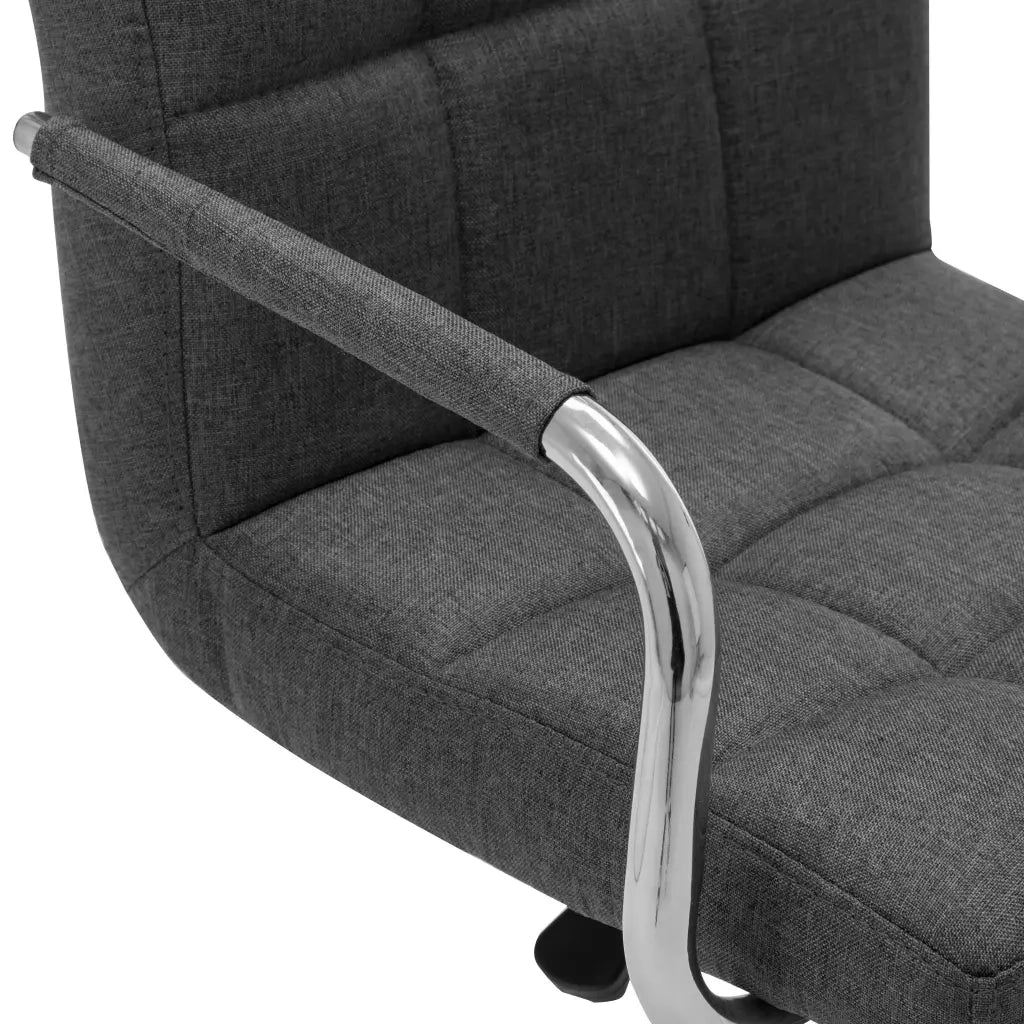 Sedia da Bar Grigio Scuro in Tessuto 283410