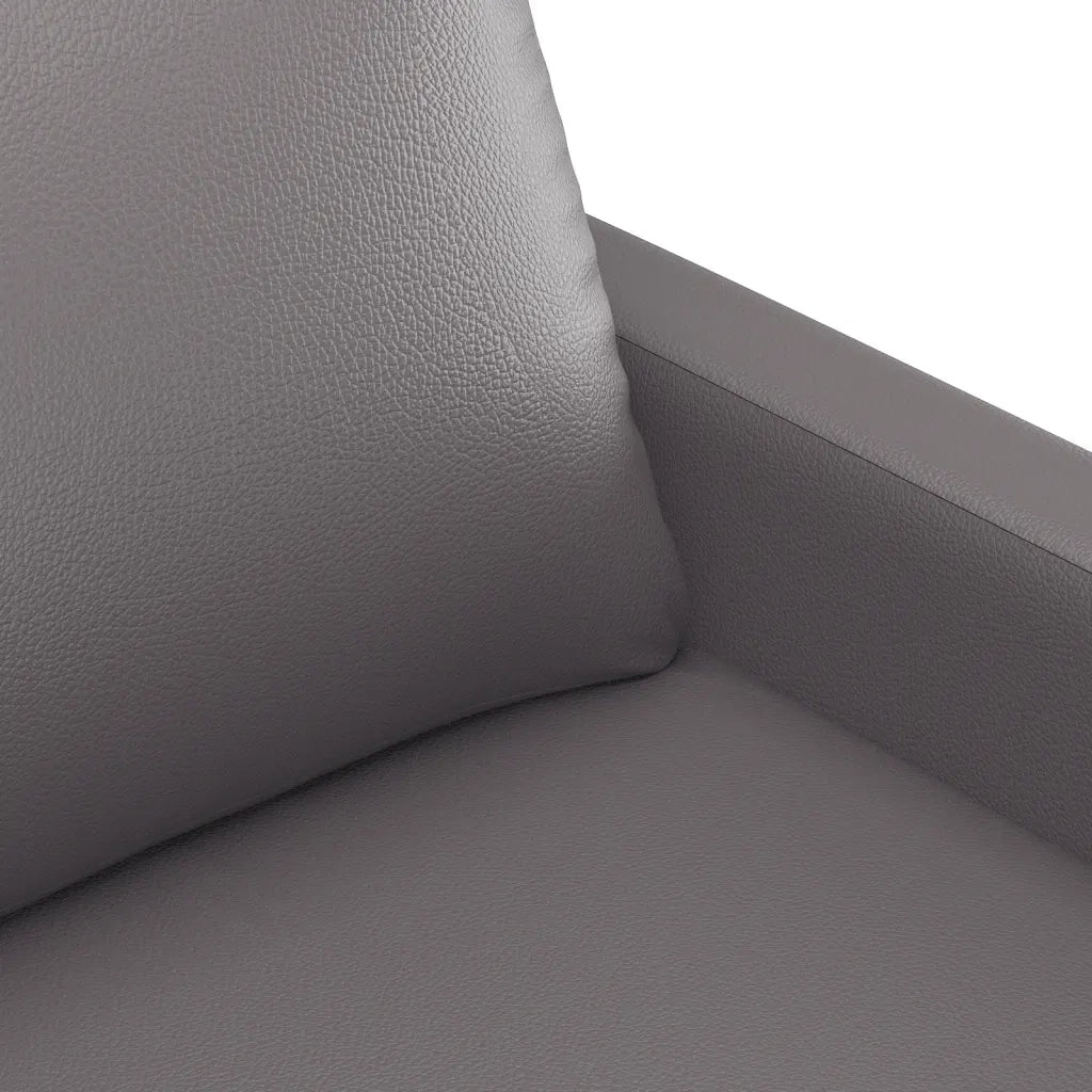 Set di Divani 4 pz con Cuscini Grigio in Similpelle