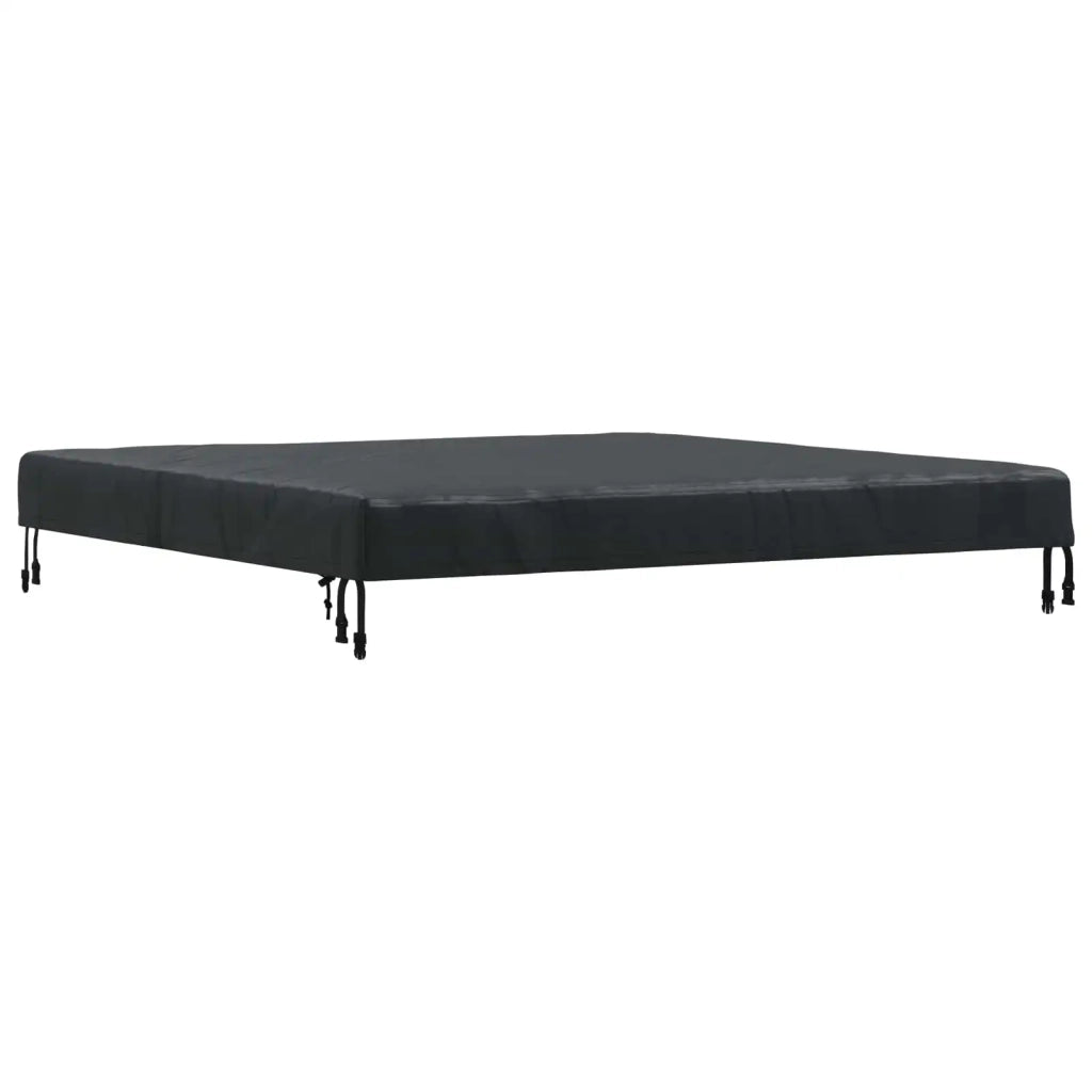 Copertura Tavolo Tinta unita Nero 122 x 122 x 15 cm Tessuto 4106090
