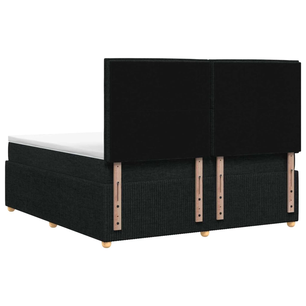 Letto box spring con materasso Nero 180 x 200 cm Tessuto 3454447