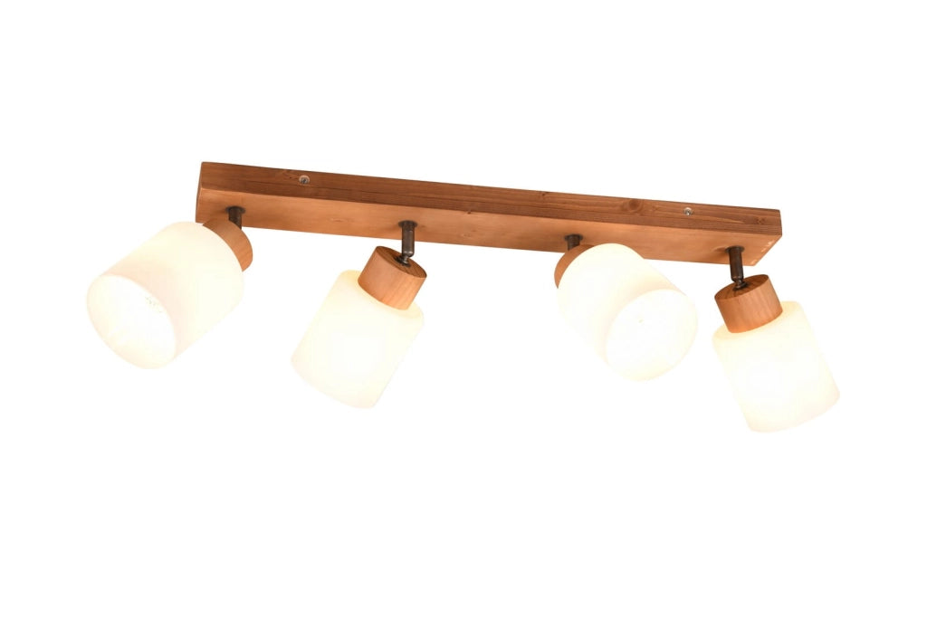 Faretto soffitto ASSAM legno chiaro/bianco 4xE14 RL