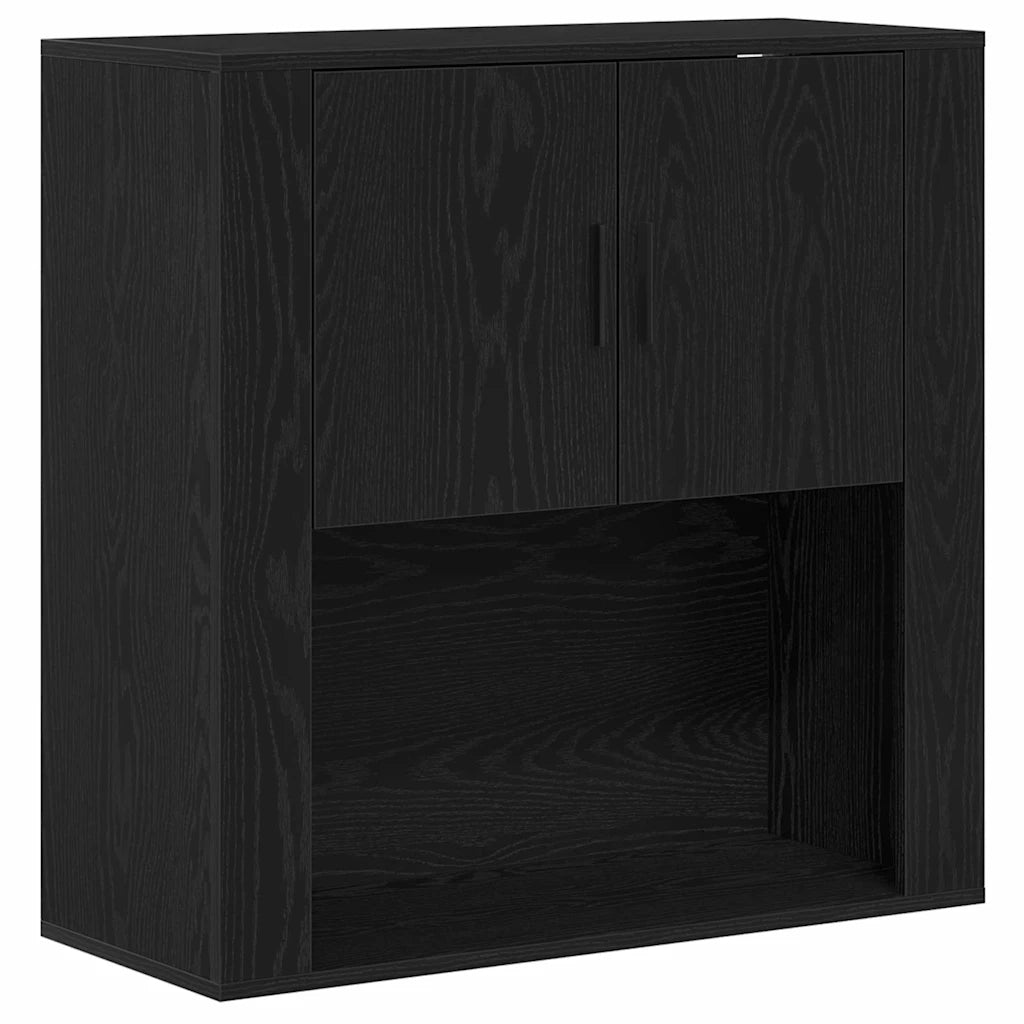 Armadietto a muro Rovere nero 80 x 33 x 80 cm Legno multistrato 862116