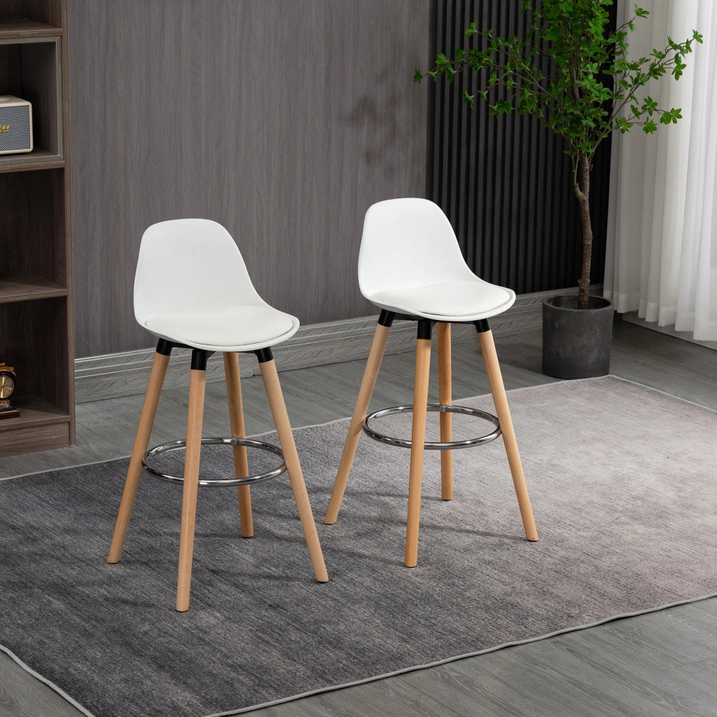 Sgabelli da Bar ¨C zephmum ¨C Bianco 43x43x91 cm