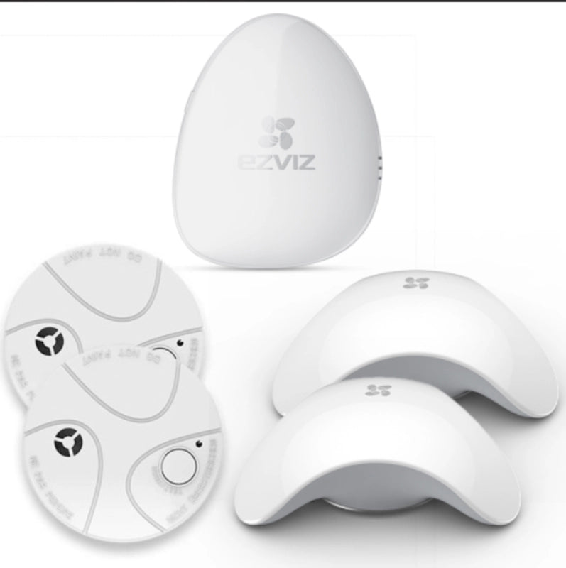 Kit smarthome. centralina. sensore fumo. sensore di allagamento. Wi-fi EZVIZ KIT SMOKE AND WATER