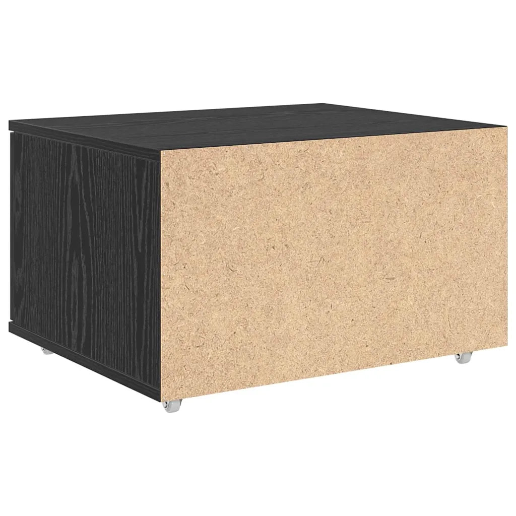 Mobile con Cassetti con ruota Rovere Nero 55 x 45 x 31 cm 869307
