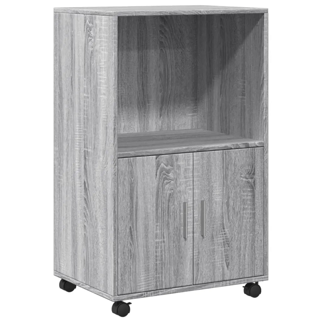 Mobiletto con Ruote Grigio Sonoma 55x40x91cm in Truciolato CFW5598978