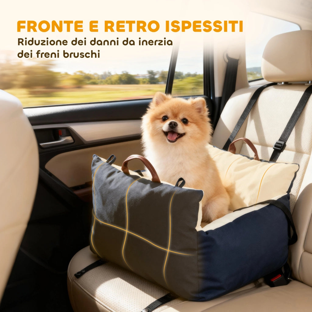 Seggiolino Auto per Cani ¨C Minimal ¨C Blu