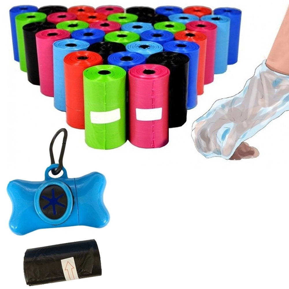 Trade Shop - Set 300 Sacchetti Igienici Per Bisogni Escrementi Cani Raccolta Feci + Dispenser -