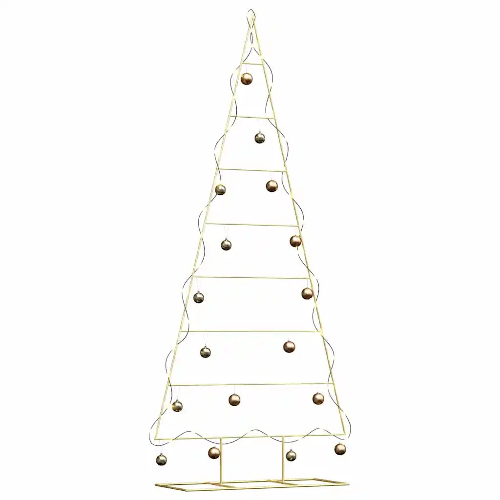 Albero di Natale in metallo con supporto Oro 211 cm 42019168