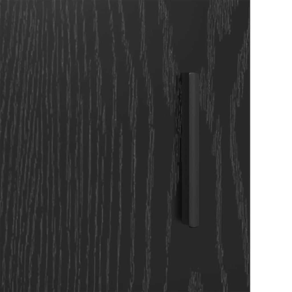 Set di mobili per il Bagno | Armadio da bagno 3 pz Rovere Nero Legno multistrato