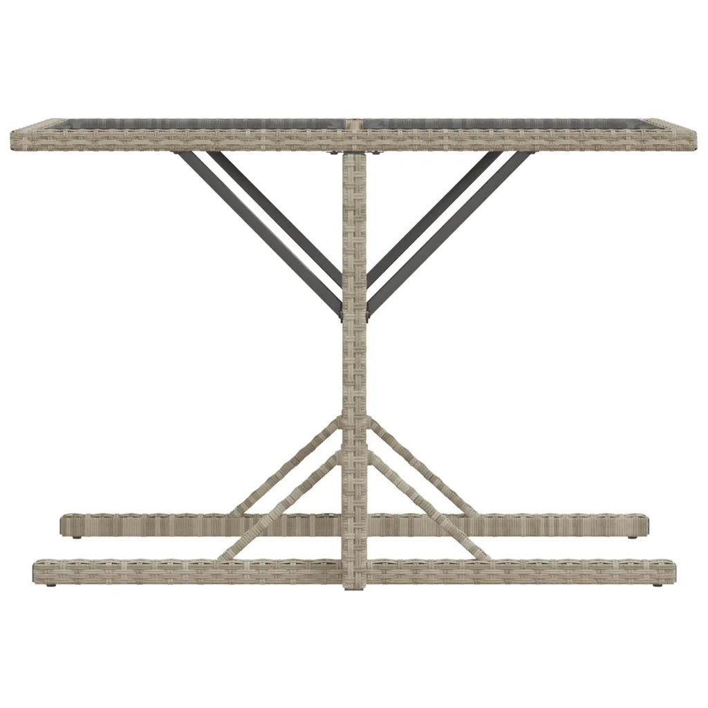 Set da Bistrò 3 pz con Cuscini Grigio Chiaro in Polyrattan 365070