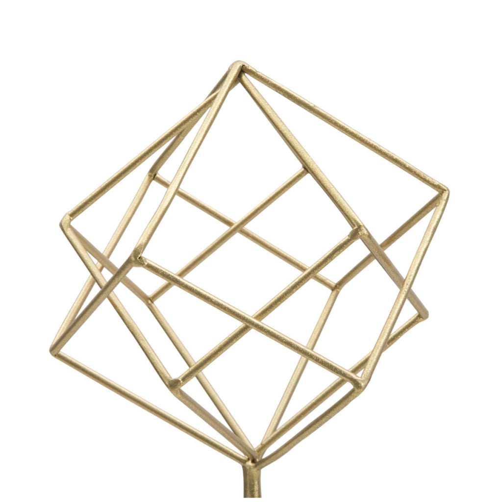Scultura Cubi 1, Oro, Marmo, 16x18x52,5 cm
