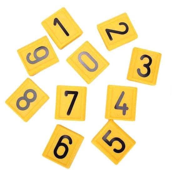 Etichetta di Identificazione per Agnelli - 10 pezzi - Giallo con Nero - Identificazione del Bestiame - Ideale per l'Agricoltura e la ...